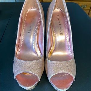 Rampage Pink Sparkly Heels